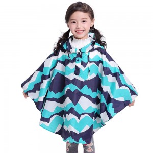 Ovida Customizing Thickened Waterproof Full Printing iceberg classic pattern Children Raincoat for Cycling