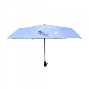 Ovida automatic cute zipper shopping bag promotional Potable Travel Case mini folding tote umbrellas