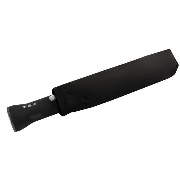 Wholesale Dealers of Umbrella Food Cover - Ovida Windproof travel electric multi-function solar light panel battery music USB power charger automatic three folding umbrella – DongFangZhanXin detail pictures
