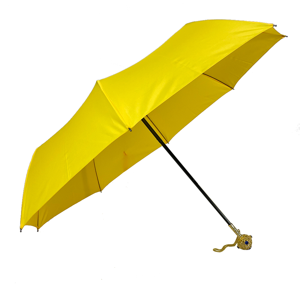 OEM Customized Custom Made Umbrella - Ovida custom umbrella nylon super water repellant with crystal diamond luxury yellow umbrella – DongFangZhanXin