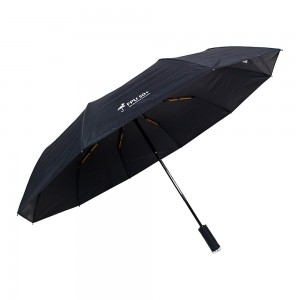 OVIDA Auto Flashlight Umbrella 3 Fold Umbrellas Logo Print Umbrella with LED Light Handle