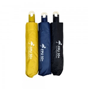 OVIDA Creative Ring Buckle Lock Umbrella for UV Protection Wholesale Three Fold Umbrella with Logo
