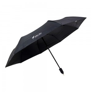 OVIDA Wholesale Automatic Ring Hook Handle Umbrella Windproof 3 Fold Compact Travel Custom Logo UV Protection