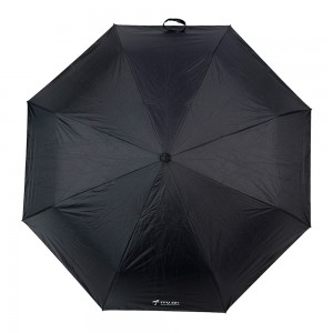 OVIDA Wholesale Automatic Ring Hook Handle Umbrella Windproof 3 Fold Compact Travel Custom Logo UV Protection