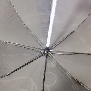 Ovida Paraplu Mei Fakkelljocht Tech Nije Paraplu Skinende Helder Oanpaste Led Ljochte Paraplu's