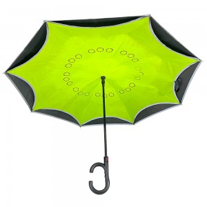 Ovida Cheap Inverted Golf Umbrellas Straight Inversion Umbrella Windproof Golf Umbrella