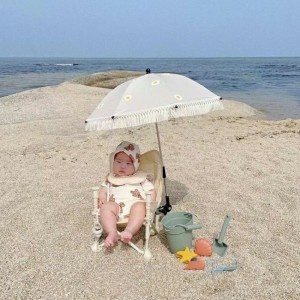 Ovida Wholesale high quality UV silver coating clip stroller parasol clamp baby umbrella custom logo clip on umbrella