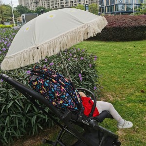 Ovida かわいいベビー傘 中国製 アウトドア ビーチ傘 子供用 ベビーカバー ビーチ傘 タッセル付き ベビーカー用傘