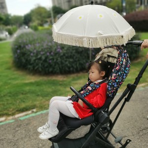 Ovida Wholesale high quality UV silver coating clip stroller parasol clamp baby umbrella custom logo clip on umbrella