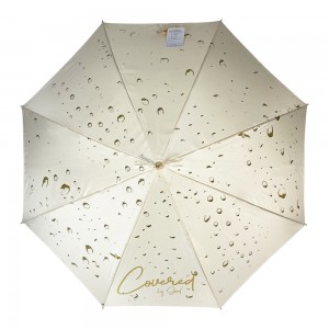 Ovida digital printing diamond handle sombrilla golden frame fold lady luxury umbrella custom