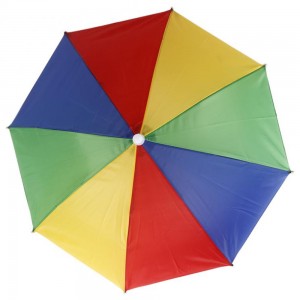 Ovida Cheap folding Custom logo printed Advertising colorful Head hat shape umbrella