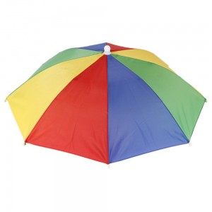 Ovida Cheap folding Custom logo printed Advertising colorful Head hat shape umbrella