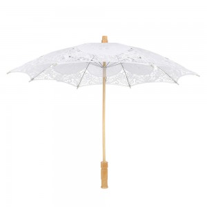 Ovida Mini Vintage Paj Ntaub Dawb Lace Umbrella rau Khoom Plig Hnub Yug Duab Tshoob Kos Khoom Plig Kho Kom Zoo Nkauj Rau Tog