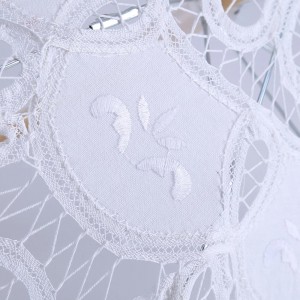 Ovida Mini Vintage Paj Ntaub Dawb Lace Umbrella rau Khoom Plig Hnub Yug Duab Tshoob Kos Khoom Plig Kho Kom Zoo Nkauj Rau Tog