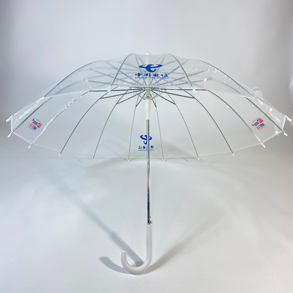 Good quality Dog Umbrella Leash - Automatic 16ribs Stick straight transparent golf Umbrella – DongFangZhanXin detail pictures