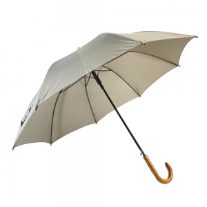 Kev Cai Beige Pib Qhib 50 nti Ntoo Hook Umbrella