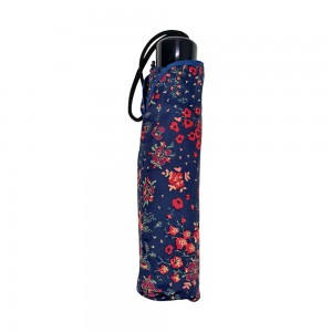 OVIDA Customized Manual Travel Umbrella with Logo Print Windproof Three-folding Promotional Umbrella