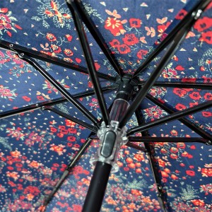 OVIDA Customized Manual Travel Umbrella with Logo Print Windproof Three-folding Promotional Umbrella