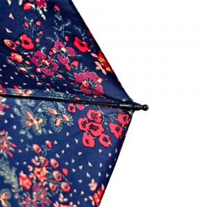 OVIDA Customized Manual Travel Umbrella with Logo Print Windproof Three-folding Promotional Umbrella