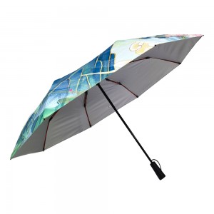 OVIDA 3 Folding Manual Umbrella Outdoor Custom Umbrella Uv Umbrella Sombrillas Paraguas RPET OEM Manufacturer