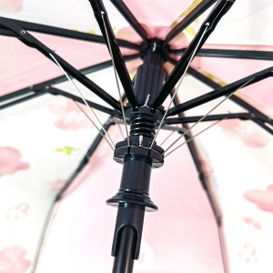 OVIDA Umbrella Manufacturers Wholesale Fully-Automatic 3 Folding Umbrella for Advertising Custom Umbrella Outdoor