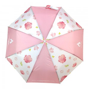 OVIDA Umbrella Manufacturers Wholesale Fully-Automatic 3 Folding Umbrella for Advertising Custom Umbrella Outdoor