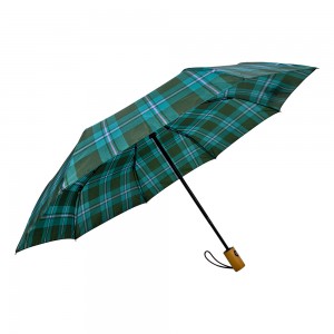 OVIDA OEM ODM Fully Automatic 3 Folding Advertising Gift Umbrella Custom Logo Pattern Outdoor Travel Parasol
