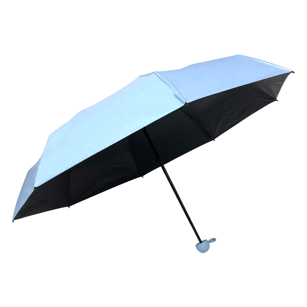 OVIDA Custom Logo Printing Modern Manual Mini 5-Fold Pocket Sun Umbrella with Box