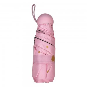 OVIDA Groothandel Oanpaste Paraplu Mini 5 Opklapbere Paraplu foar Famkes Draachbere Pocket UV Paraplu mei Logo