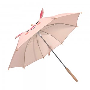 OVIDA Cute Children’s 3D Cartoon Straight Kids Umbrella 16” 8k Manual Safe Umbrellas for Child Students