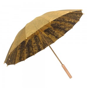 OVIDA Multi-color Chinese Traditional Paper Umbrella Custom Logo Bamboo Umbrella