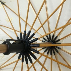 OVIDA Chinese Traditional Manual Open Paper Umbrella Eco-friendly Bamboo Straight Umbrella
