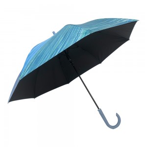 OVIDA Personalized Logo Digital Printing Straight Umbrella Sunproof Black UV Coating 23″ Umbrella